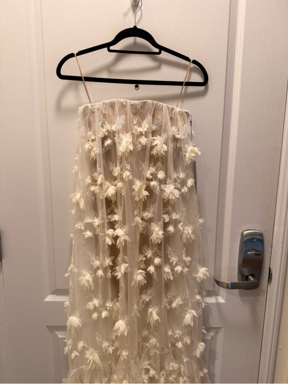 Helsi Athena Strapless Sheer Midi Dress in off White /Cream Size XS NWT - Picture 5 of 8